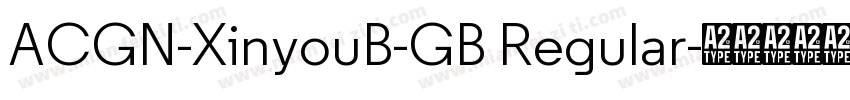 ACGN-XinyouB-GB Regular字体转换